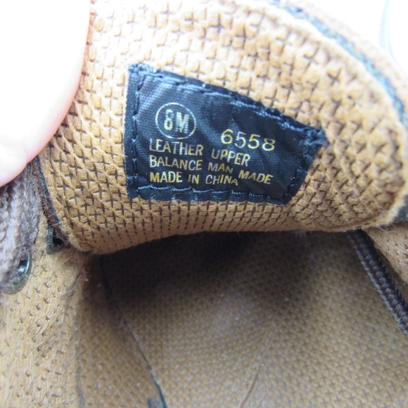 VTG Bugle Boy Brown Leather Lace Up Oxford Chunky Lug Sole Y2K main image 6